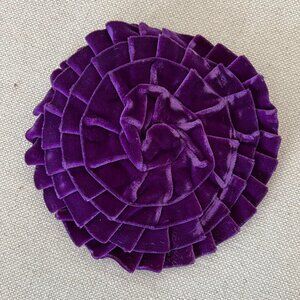 Vintage Purple Velvet Women's Hat w/Veil Bonwit Teller